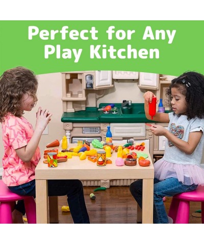 Pretend Play Food Set Toy Food Assortment Playset for Kids & Toddlers Pretend Play Food Sets for Kids Kitchen Kitchen Toys Fa...