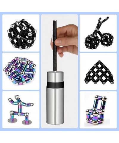 Fidget Pen for Adults Kids Toy Pen Decompression Magnetic Metal Pen Desk Toys Multifunctional Deformable Magnet Writing Pen(C...