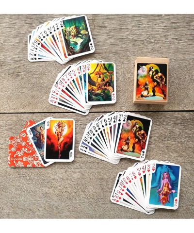 Fantasy Playing Cards (Poker Deck 54 Cards All Different) Vintage Retro Fantasy SciFi Fiction Comic Book Art by Boris Valejo ...