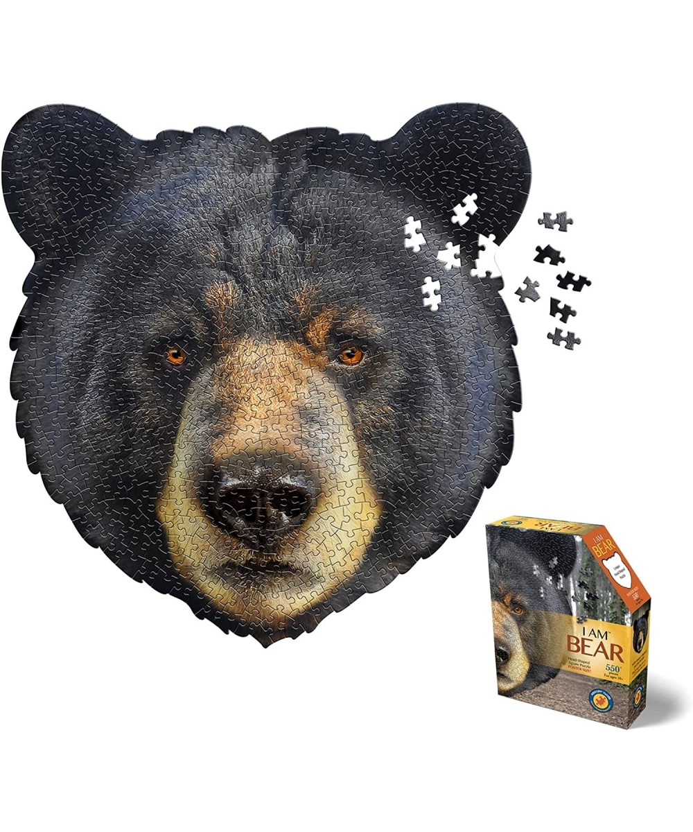 BEAR 550 Piece Jigsaw Puzzle For Ages 10 and up - 3004 - Unique Animal-Shaped Border Poster Size Challenging Random Cut Five-...