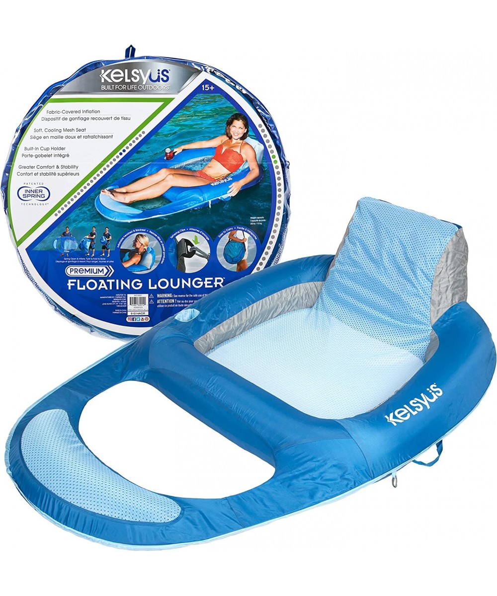 Spring Float Pool Lounger Chair Light Blue $84.60 Swimming Pool & Outdoor Water Toys