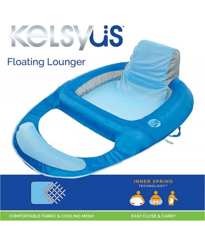 Spring Float Pool Lounger Chair Light Blue $84.60 Swimming Pool & Outdoor Water Toys