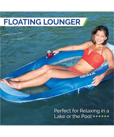 Spring Float Pool Lounger Chair Light Blue $84.60 Swimming Pool & Outdoor Water Toys