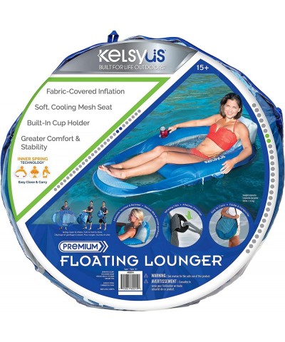 Spring Float Pool Lounger Chair Light Blue $84.60 Swimming Pool & Outdoor Water Toys