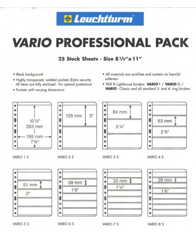 25 VARIO 2S pages - Professional Pack $37.74 Collectibles Display & Storage