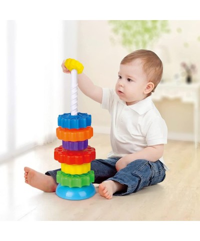 Super JoJo Stacking Rings Toy Plastic Rainbow Stacker Toddler Spinning Toy Learning Toys for 12 Months 1 Year Old Baby Boys G...