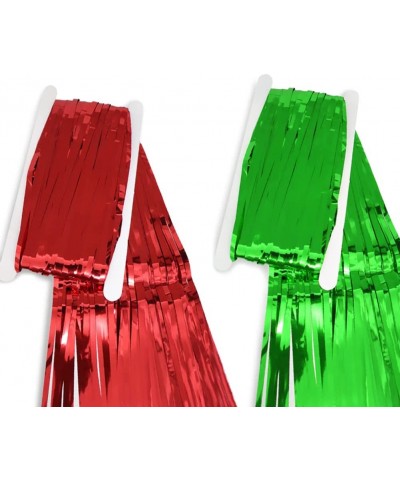 4 Packs Foil Curtains Metallic Fringe Curtains Shimmer Curtain for Christmas Party Decorations (Green and Red) $16.87 Kids' P...