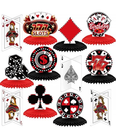 12 Pieces Casino Party Decorations Casino Table Centerpieces Casino Honeycomb Centerpieces Poker Party Decorations Casino Tab...