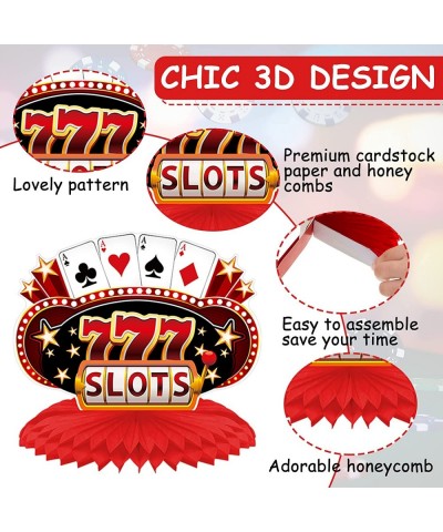 12 Pieces Casino Party Decorations Casino Table Centerpieces Casino Honeycomb Centerpieces Poker Party Decorations Casino Tab...