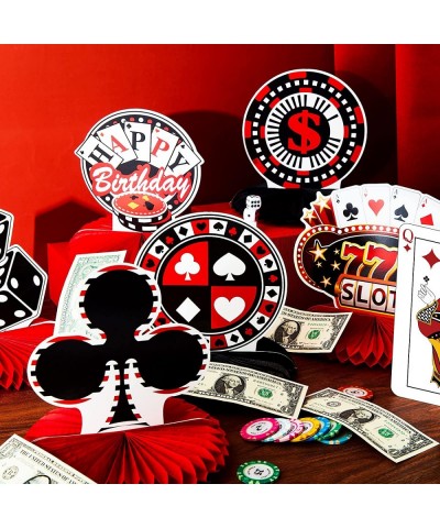 12 Pieces Casino Party Decorations Casino Table Centerpieces Casino Honeycomb Centerpieces Poker Party Decorations Casino Tab...