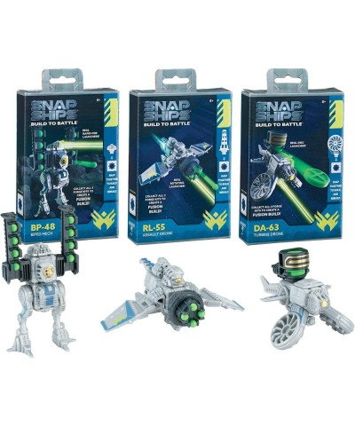 SNAP Ships Fusion/Forge ASST FFP (Pack of 3)DA-63 Turbine Drone DL-55 Assault Drone BP48 Biped Mech $24.90 Toy Building Sets