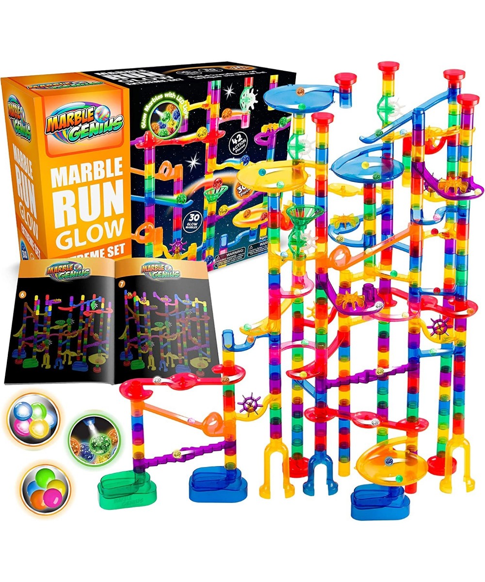 Glow Marble Run Extreme Set - 300 Complete Pieces + Free Instruction App & Full Color Instruction Manual $136.63 Marble Runs