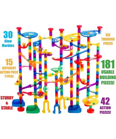 Glow Marble Run Extreme Set - 300 Complete Pieces + Free Instruction App & Full Color Instruction Manual $136.63 Marble Runs