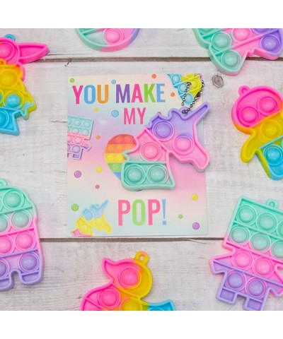 Valentines Day Gifts for Kids - 24 Valentines Cards with Pop Bubbles Bulk- Valentine Exchange for Girls Boys School Class Cla...