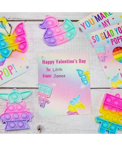 Valentines Day Gifts for Kids - 24 Valentines Cards with Pop Bubbles Bulk- Valentine Exchange for Girls Boys School Class Cla...