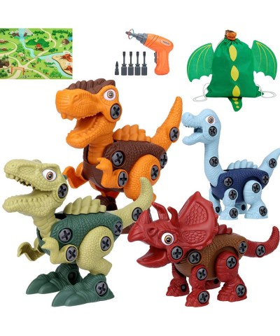 Dinosaur Toys for 3 4 5 6 7 Year Old Boys Take Apart Dinosaur Toy for Kid 3-5 5-7 Building Toy with Electric Drill Learning E...