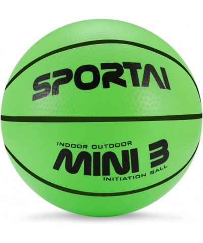 Small Basketball Mini Cute Bouncy Balls for Kids Safe and Soft Basketball for Toddler to Handheld 5.5" Green (Come Deflated) ...