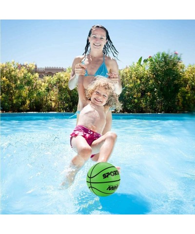 Small Basketball Mini Cute Bouncy Balls for Kids Safe and Soft Basketball for Toddler to Handheld 5.5" Green (Come Deflated) ...