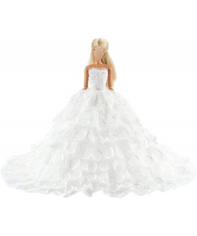 Wedding Dress Princess Evening Party White Dress Gown with Veil for 11.5 inch Dolls $26.54 Doll Accessories