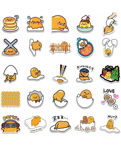 60PCS Japanese Lazy Egg Stickers Sanrio Kawaii Stickers Vinyl Waterproof Stickers for Kids Teens Adults Laptop Water Bottles ...