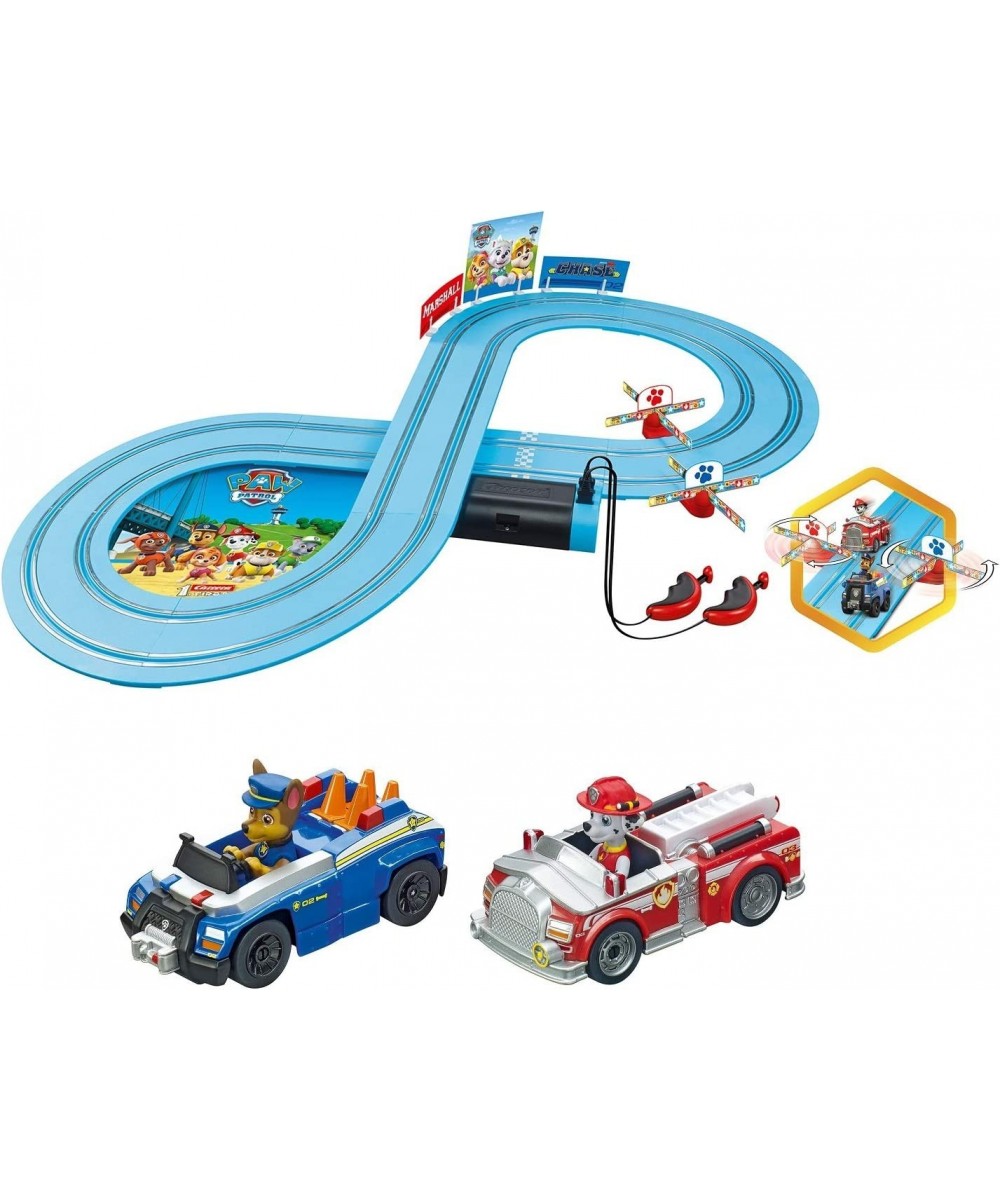 First Paw Patrol - Slot Car Race Track - Includes 2 Cars: Chase and Marshall - Battery-Powered Beginner Racing Set for Kids A...