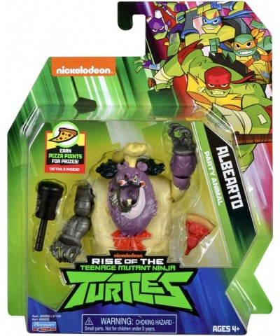 Year 2018 Rise of The Teenage Mutant TMNT Ninja Turtles Series 5 Inch Tall Figure - Party Animal ALBEARTO with Mace and Pizza...