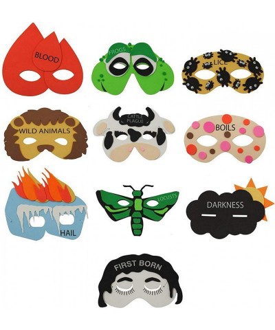 Passover 10 Plague Masks Decorations For Pesach Seder $20.50 Kids' Dress-Up Accessories