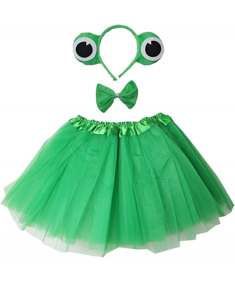 Kids Animal Green Frog Ears Headband Bowtie Tail & Tutu Costume $18.49 Kids' Costumes