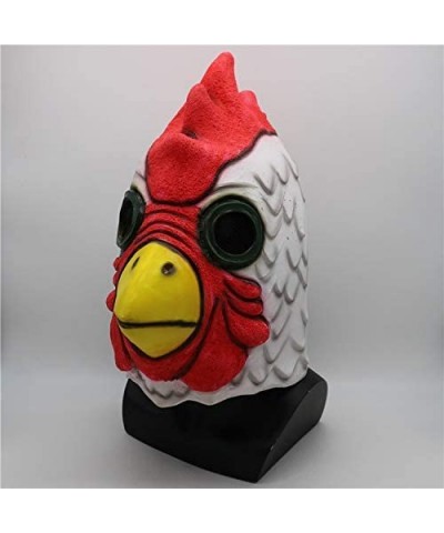 2018 Exclusive Latex Cartoon Rooster Head Halloween Chicken Costume Mask $43.48 Kids' Dress-Up Accessories