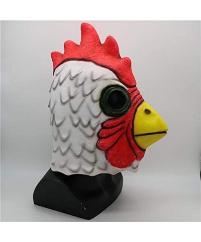 2018 Exclusive Latex Cartoon Rooster Head Halloween Chicken Costume Mask $43.48 Kids' Dress-Up Accessories