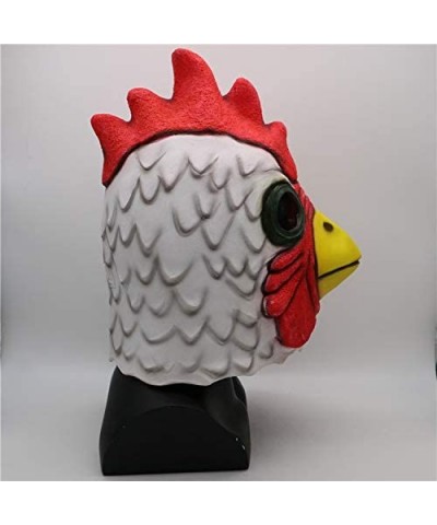 2018 Exclusive Latex Cartoon Rooster Head Halloween Chicken Costume Mask $43.48 Kids' Dress-Up Accessories