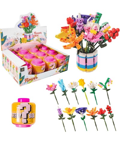 12 in 1 Flower Bouquet Building Blocks Set Artificial Flowers Botanical Collection Building Block Toys for Adults & Girls Age...