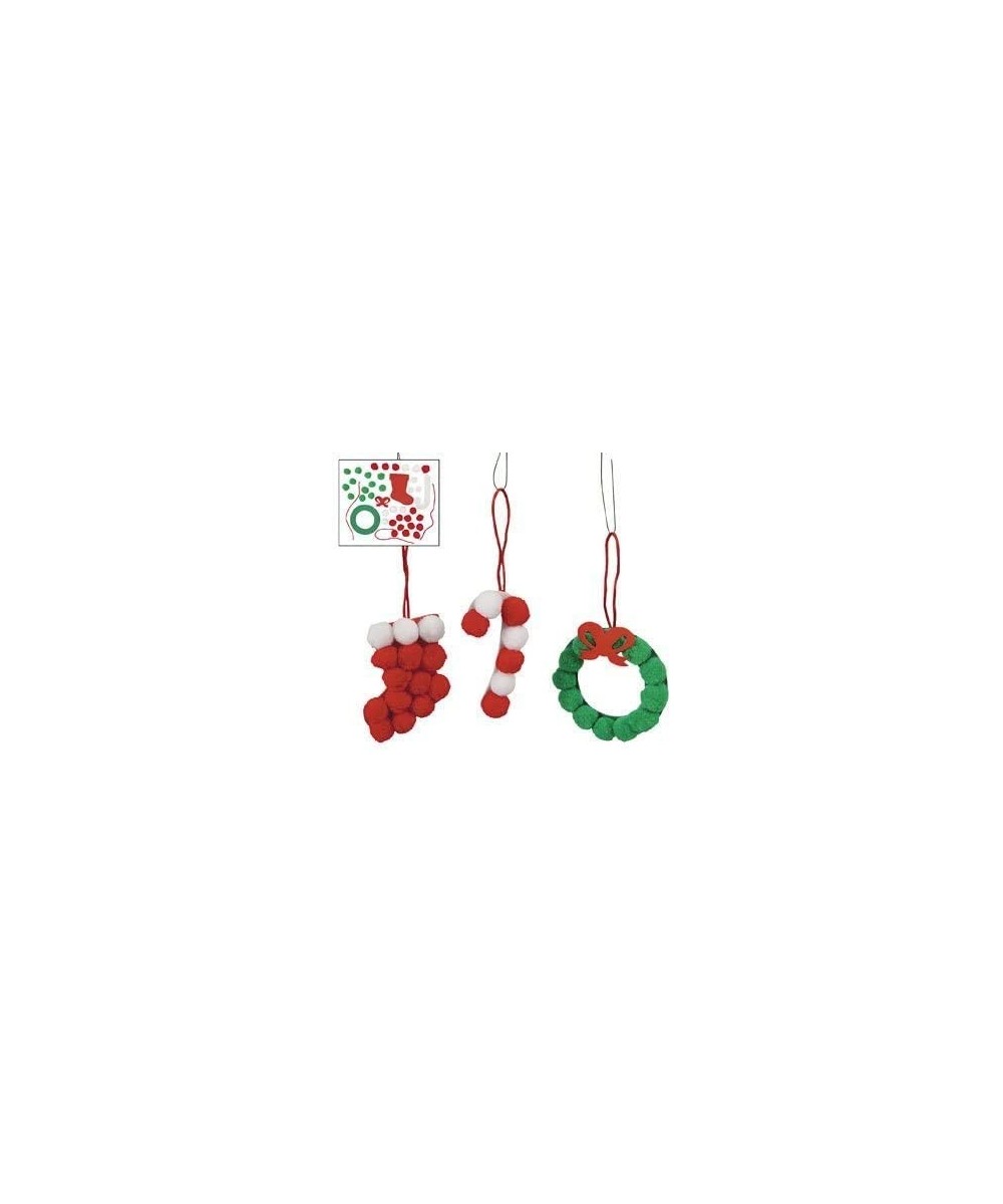 Pom-Pom Christmas Ornaments Craft Kit for Kids-Stocking Wreath Candy Cane Shapes-Makes 12 $26.68 Kids' Drawing & Writing Boards