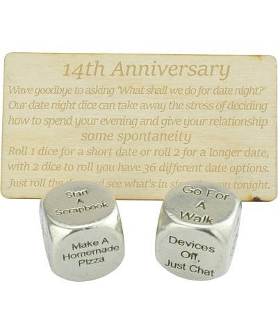 14 Year Anniversary Metal Date Night Dice - Create a Unique 14th Anniversary Date Night $28.43 Game Accessories