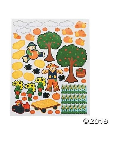 Pumpkin Patch Shaped Sticker Scene (Makes 12 Stickers) Fall Crafts $29.00 Kids' Stickers