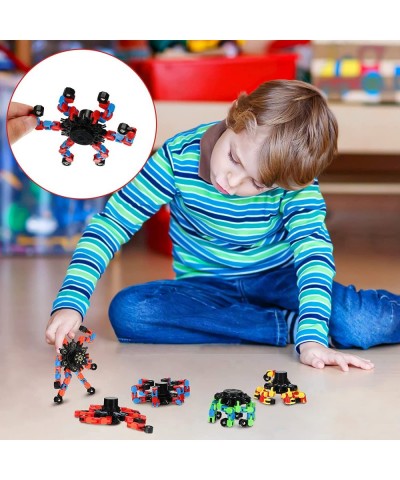 40 Pack Funny Sensory Fidget Toys Transformable Chain Robot Finger Toy DIY Deformation Robot Mechanical Spinners Stress Relie...