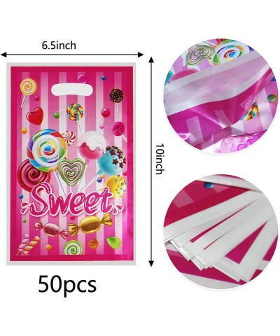 50 Pcs Candyland Goodie Gift Bags Lollipop Gift Bags Candy Party Favors Bags Treat Bags Family Goody Bags for Sweet Candy The...