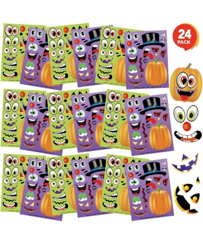 Make Your Own Jack-O-Lantern Face Sticker Set - 24 Sheets - Customizable Halloween Stickers for Kids Fun Crafts Classroom Act...