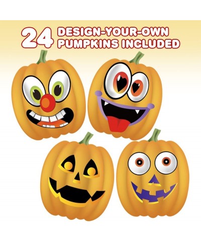 Make Your Own Jack-O-Lantern Face Sticker Set - 24 Sheets - Customizable Halloween Stickers for Kids Fun Crafts Classroom Act...