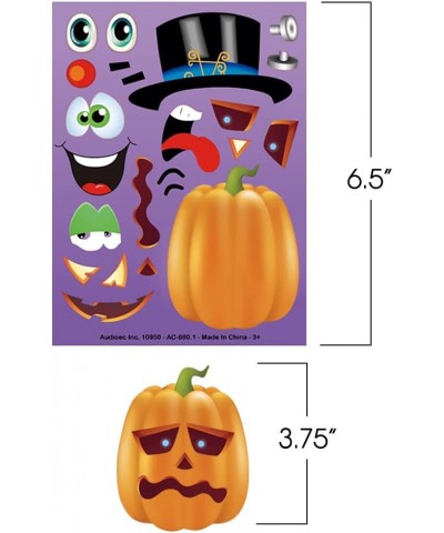 Make Your Own Jack-O-Lantern Face Sticker Set - 24 Sheets - Customizable Halloween Stickers for Kids Fun Crafts Classroom Act...