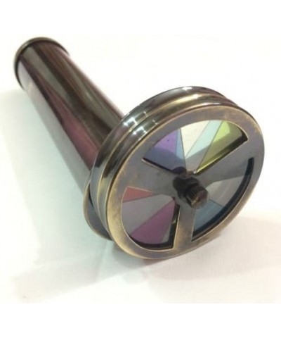 Antique Finish Brass Double Wheel ~ Kaleidoscope Vintage Maritime Optical Beautiful Item $41.68 Prisms & Kaleidoscopes