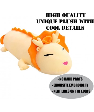 Chinese Dragon Plush Pillow Giant Orange Dragon Stuffed Animals Soft Long PP Cotton Dragon Cushion Home Decoration Xmas Birth...