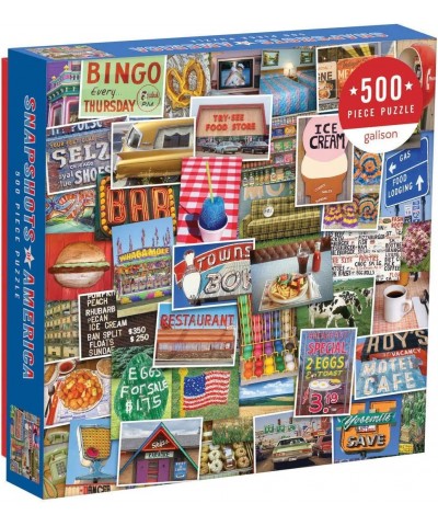 Snapshots of America 500 Piece Jigsaw Puzzle for Families and Adults USA Puzzle with Scenes from Life in America $23.64 Jigsa...