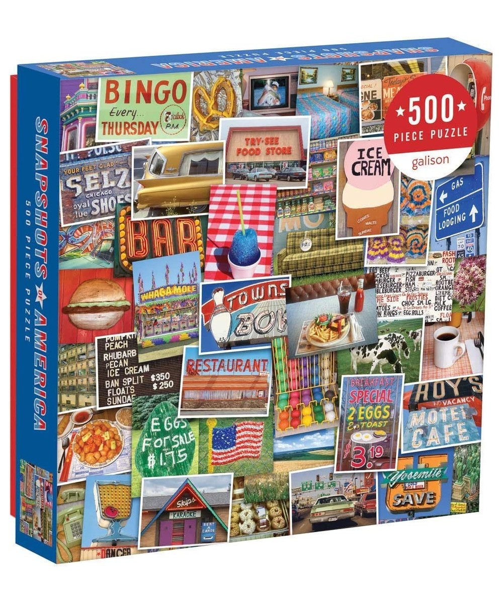 Snapshots of America 500 Piece Jigsaw Puzzle for Families and Adults USA Puzzle with Scenes from Life in America $23.64 Jigsa...