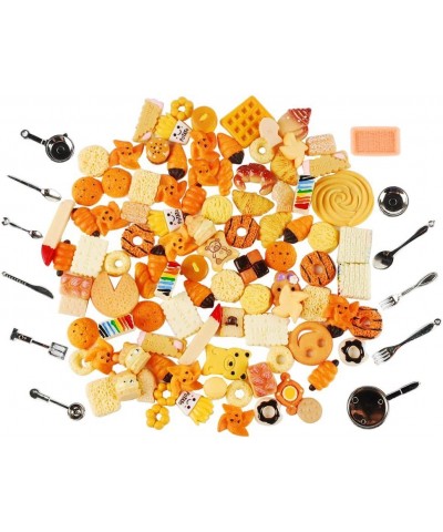 112PCS Miniature Decor Dessert Pastry Toy Food Cake Topper Scrapbooking Shoe Decoration Charms(Bread) $20.48 Dollhouse Access...