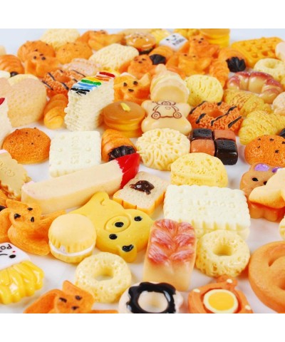 112PCS Miniature Decor Dessert Pastry Toy Food Cake Topper Scrapbooking Shoe Decoration Charms(Bread) $20.48 Dollhouse Access...