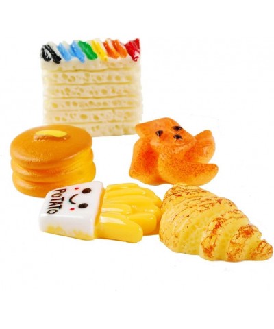 112PCS Miniature Decor Dessert Pastry Toy Food Cake Topper Scrapbooking Shoe Decoration Charms(Bread) $20.48 Dollhouse Access...