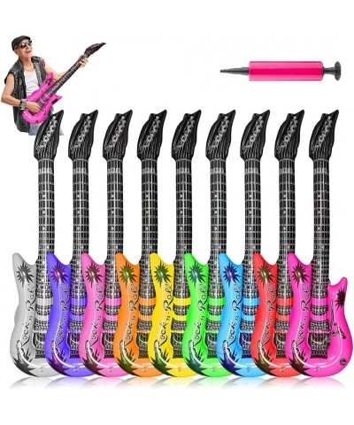 9 Colors Inflatable Guitar 35inch Rock Star Guitar Set Electric Blow Up Guitar for 80s 90s Themed Carnival Party Adults Child...