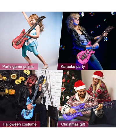 9 Colors Inflatable Guitar 35inch Rock Star Guitar Set Electric Blow Up Guitar for 80s 90s Themed Carnival Party Adults Child...