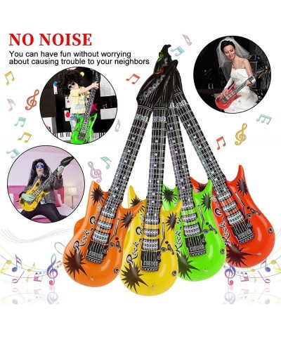 9 Colors Inflatable Guitar 35inch Rock Star Guitar Set Electric Blow Up Guitar for 80s 90s Themed Carnival Party Adults Child...